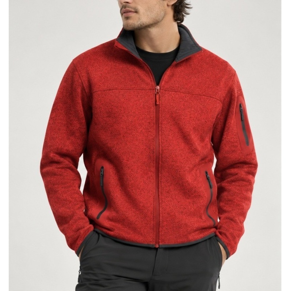 Arcteryx Covert Cardigan Fleece Jacket Large Red Full Zip Sweater Gorpcore Fall